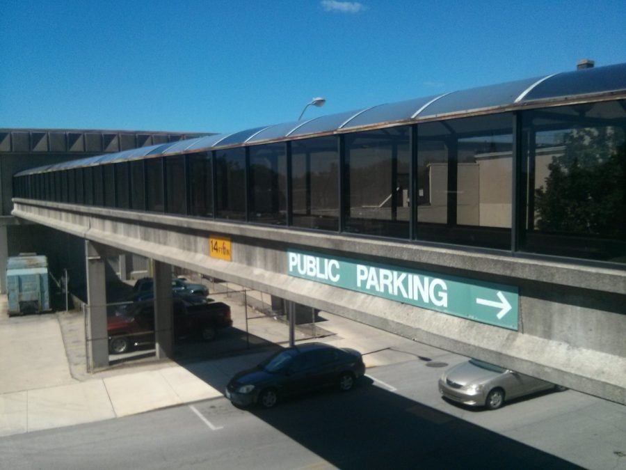 overhead walkway over street in richmond indiana