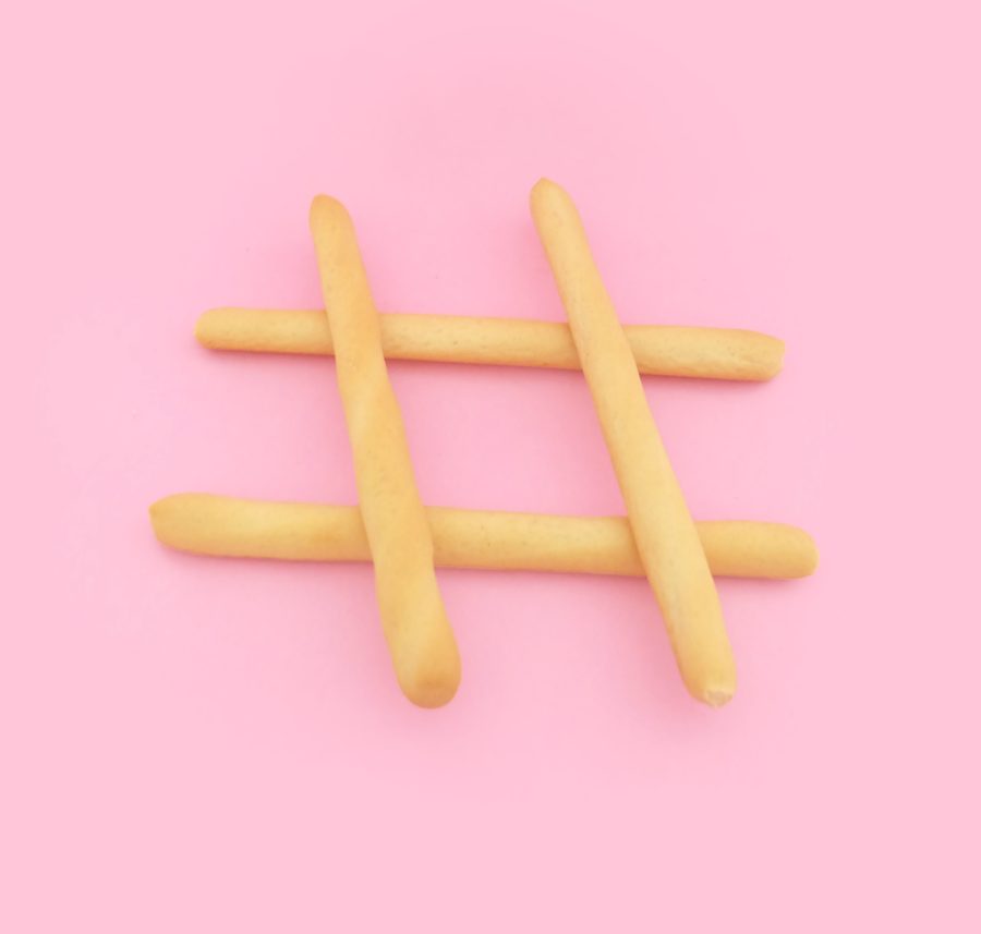 four sticks in hashtag formation